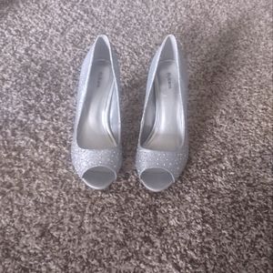 Sparkly silver shoes